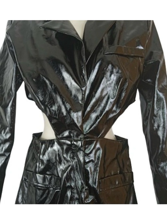 Forever 21 Jackets & Blazers - Black Patent Cutout Women's dress